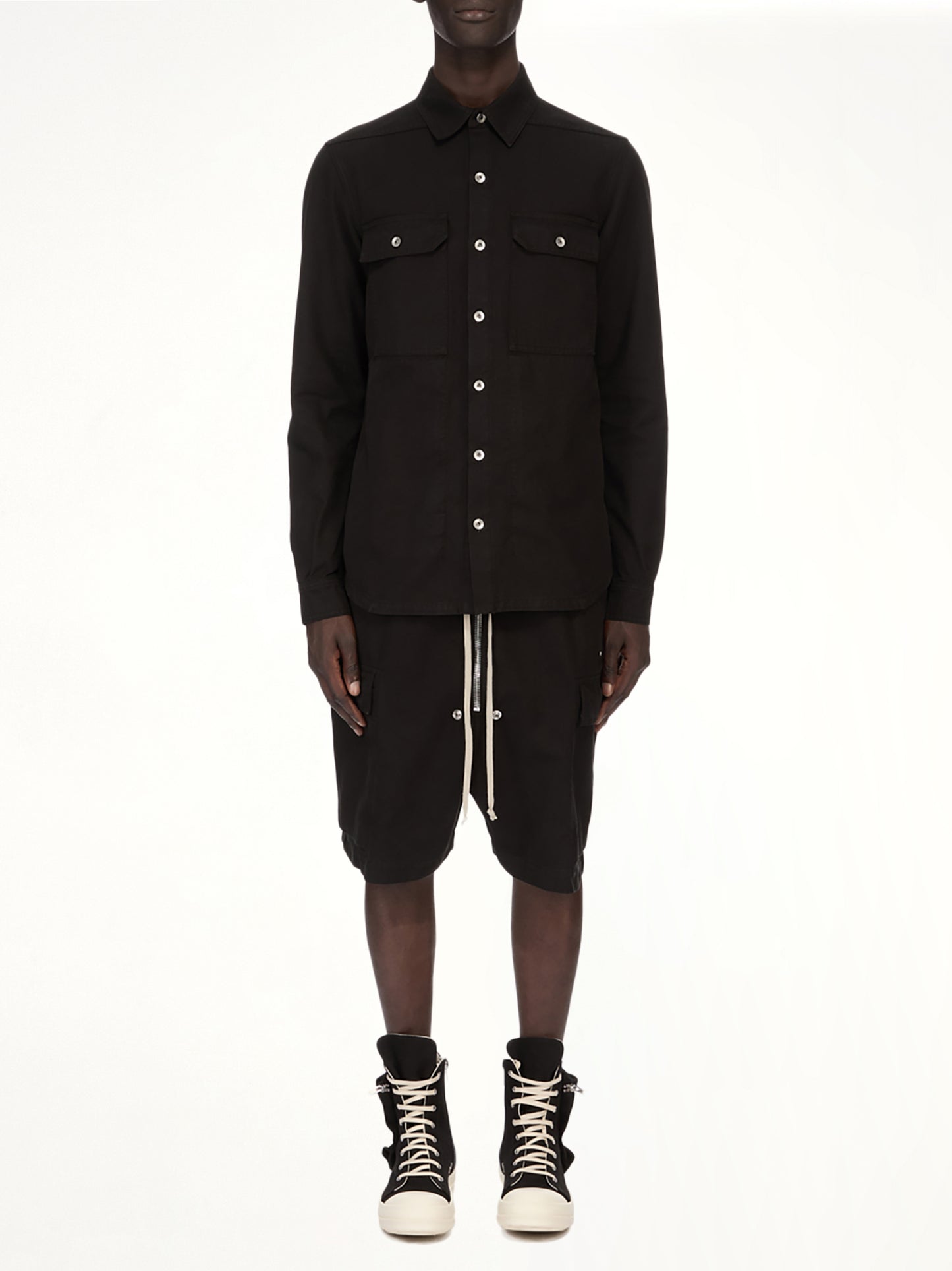 Woven Outershirt in Black