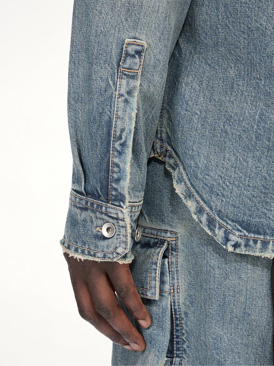 Denim Outershirt in Washed Indigo