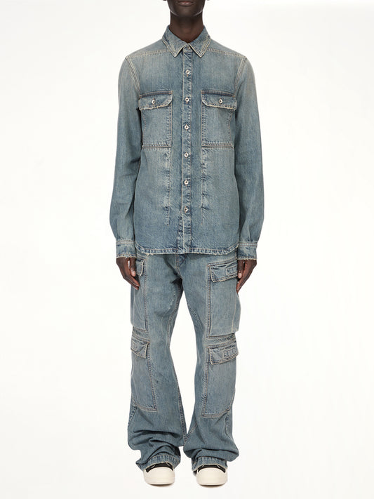 Denim Outershirt in Washed Indigo