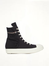 Cargo Sneaks in Black/Milk Side View | RICK OWENS DRKSHDW