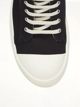 Denim Low Sneaks in Black/Milk  | RICK OWENS DRKSHDW