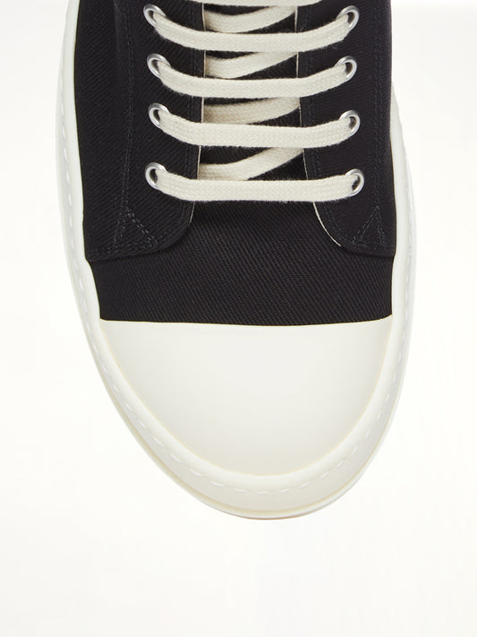 Denim Low Sneaks in Black/Milk