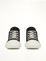 Extreme Low Sneaks in Black/Milk Back View | RICK OWENS DRKSHDW
