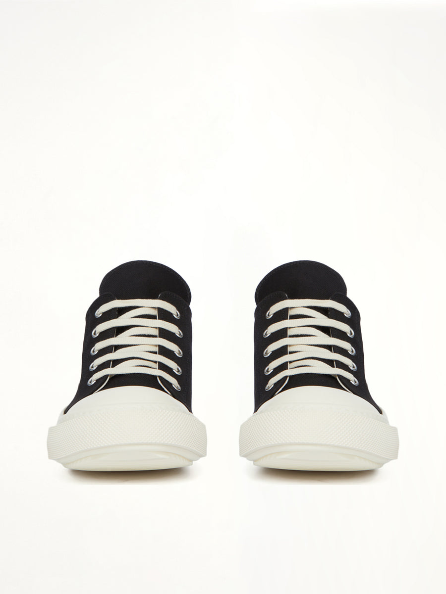 Extreme Low Sneaks in Black/Milk Back View | RICK OWENS DRKSHDW