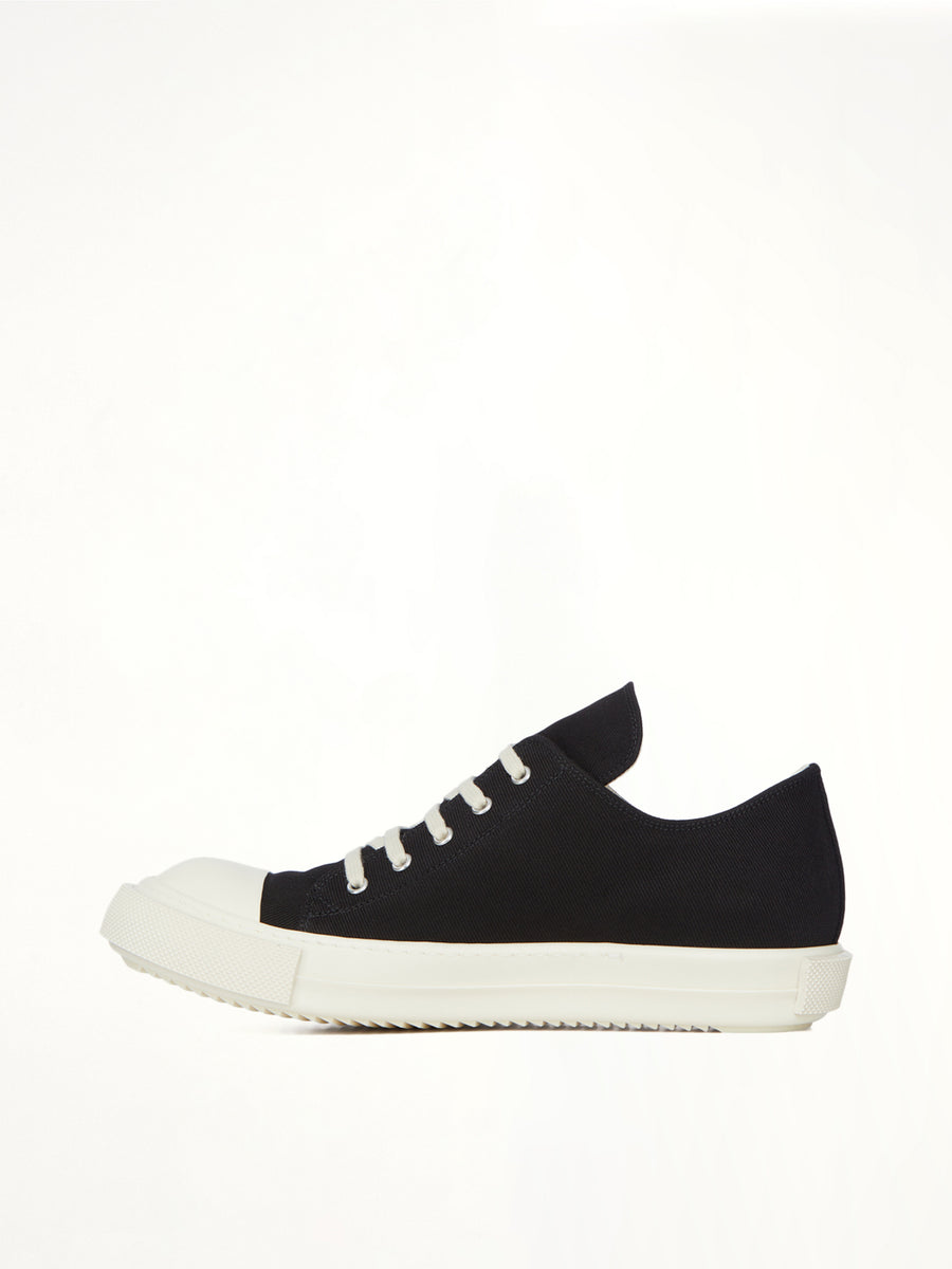 Extreme Low Sneaks in Black/Milk Top View | RICK OWENS DRKSHDW