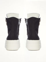 Mega Bumper Jumbolace Sneaks in Black/Milk  | RICK OWENS DRKSHDW