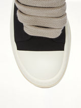 Mega Bumper Jumbolace Sneaks in Black/Milk  | RICK OWENS DRKSHDW
