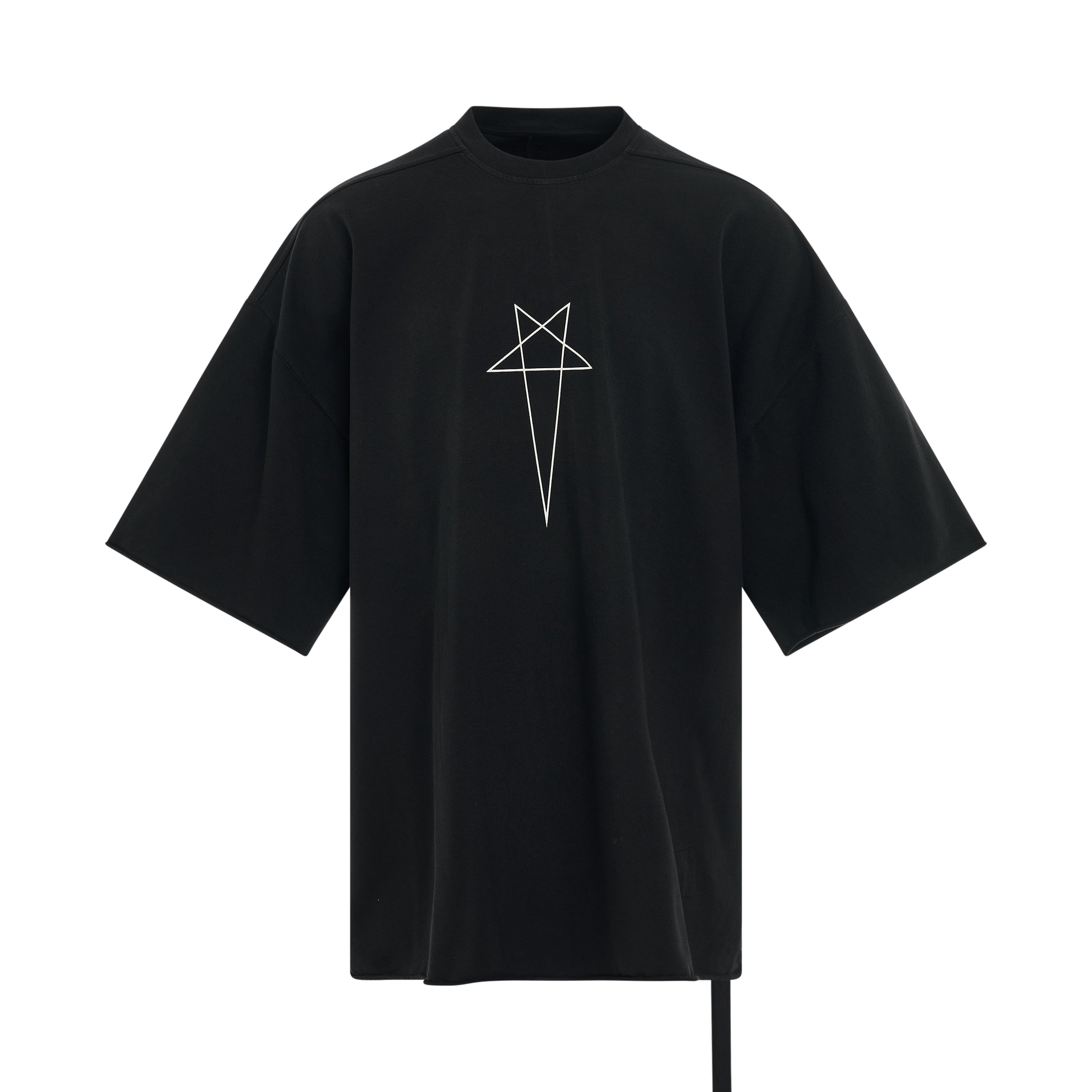 Tommy Oversize Pentagram Logo T-Shirt in Black/Pearl