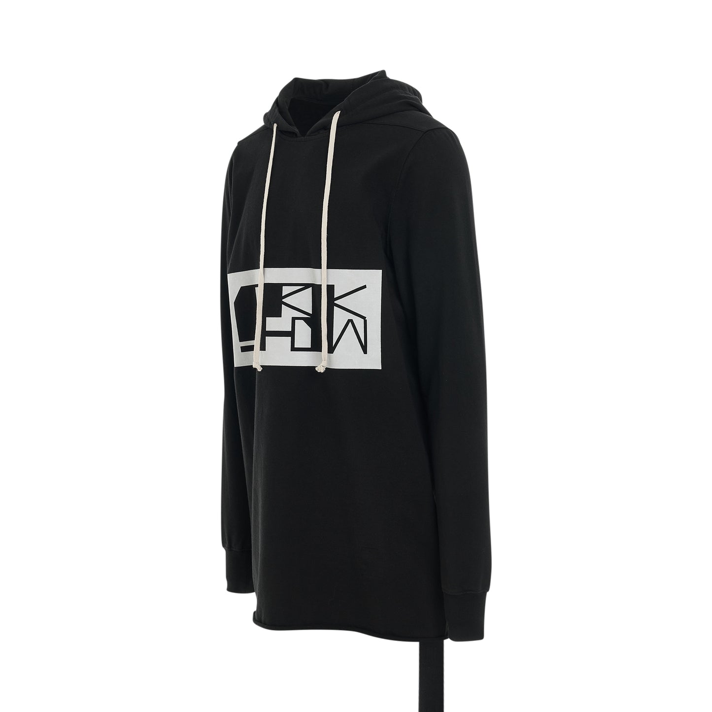 DRK Logo Print Hoodie in Black/Pearl