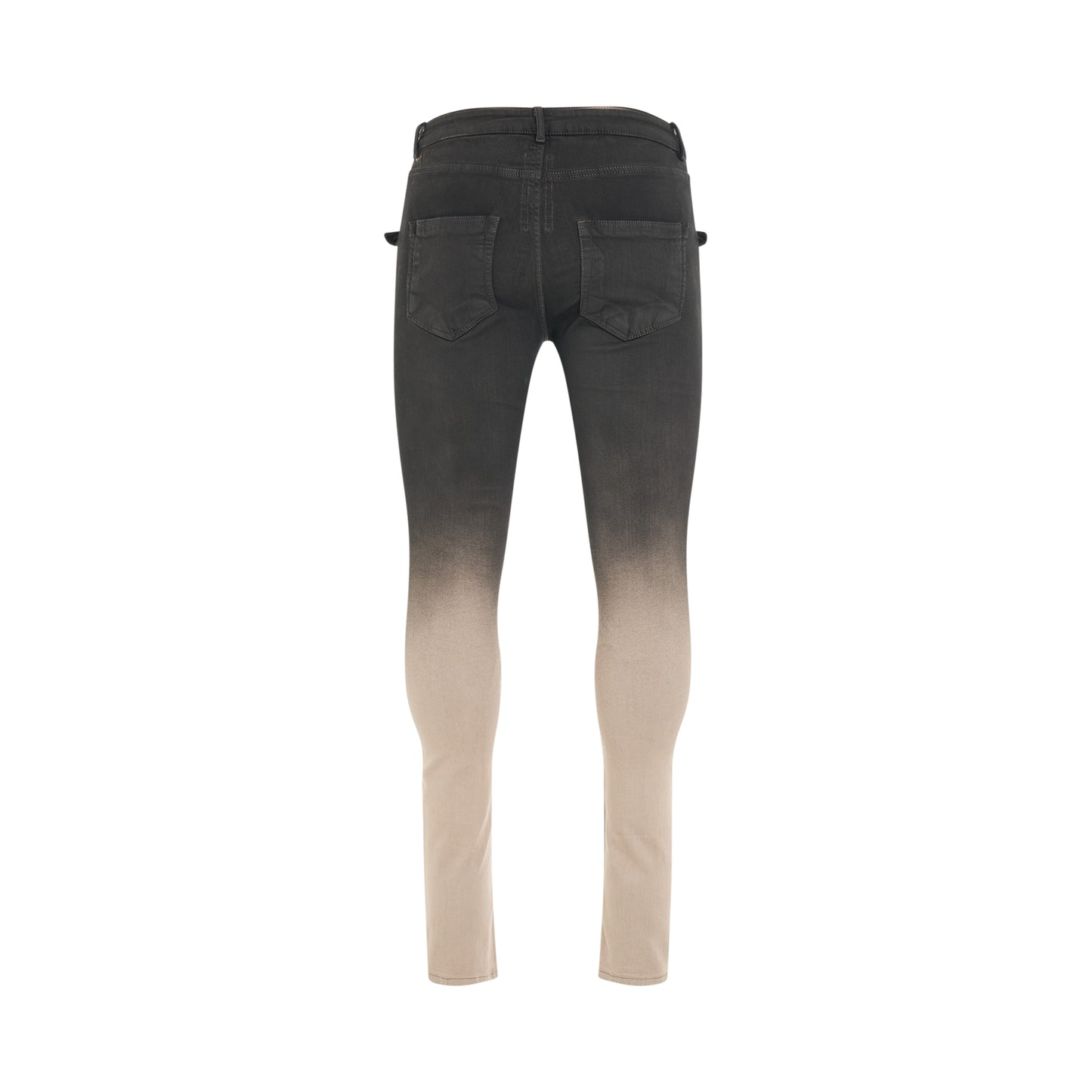 Tyrone Cut Denim Pants in Black/Pearl