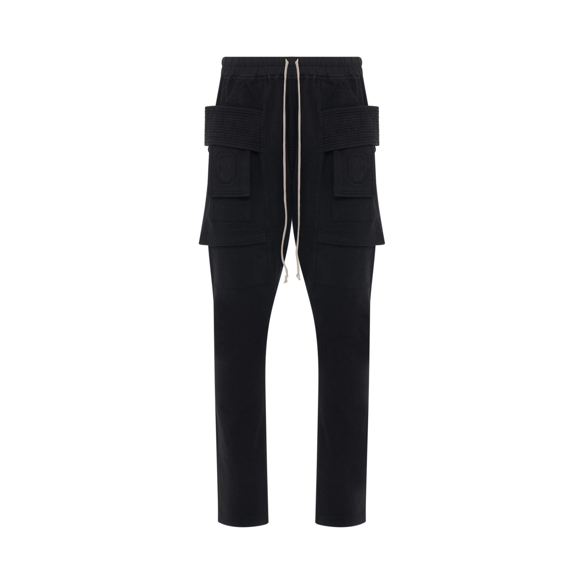 Creatch Cargo Drawstring Pants in Black