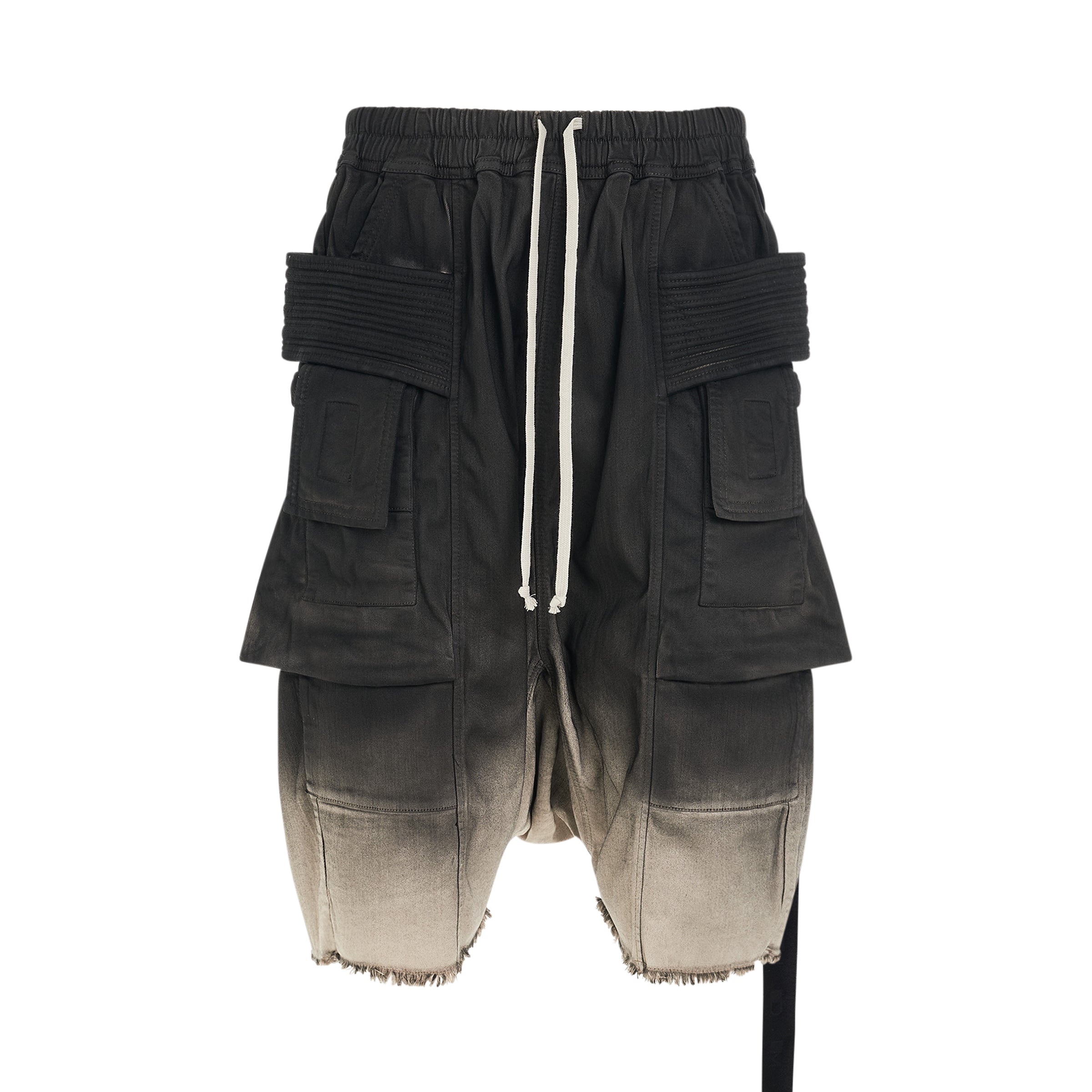 Creatch Cargo Pods Denim Short in Black/Pearl