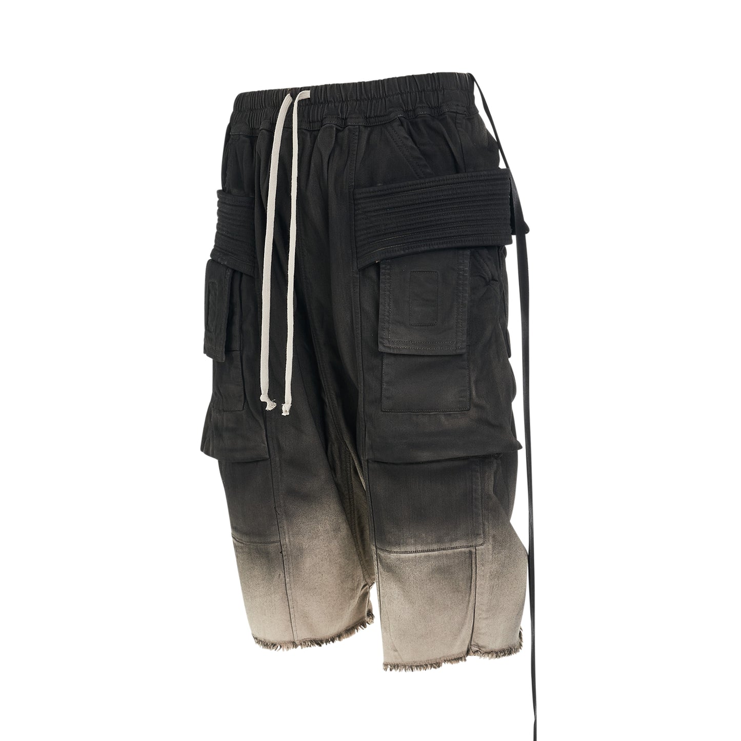 Creatch Cargo Pods Denim Short in Black/Pearl