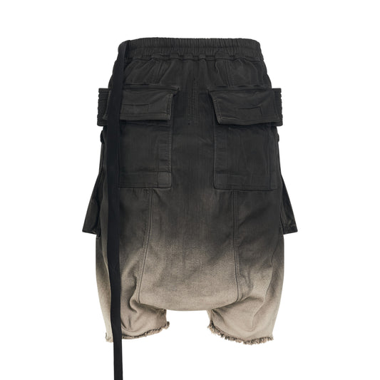 Creatch Cargo Pods Denim Short in Black/Pearl