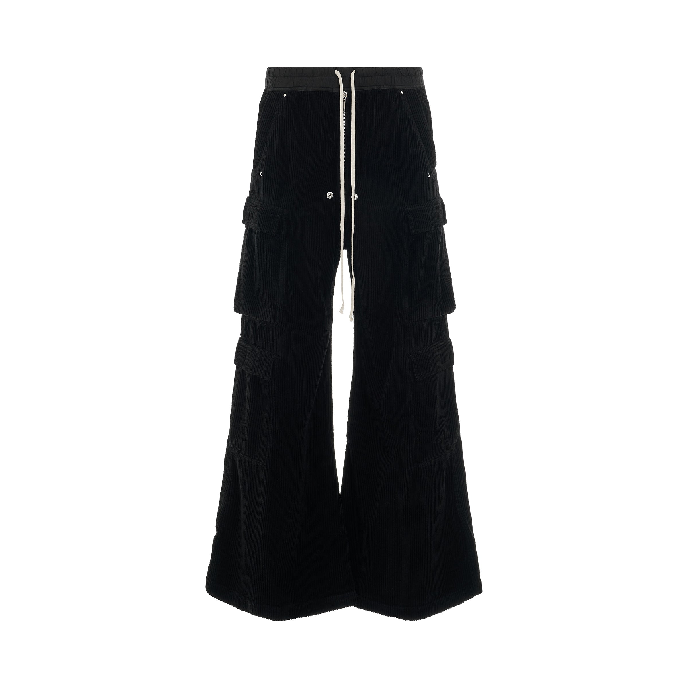 Double Cargo Jumbo Belas Pants in Black