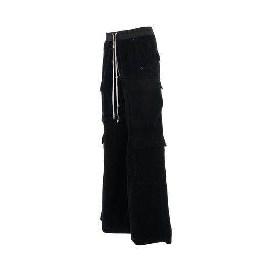 Double Cargo Jumbo Belas Pants in Black