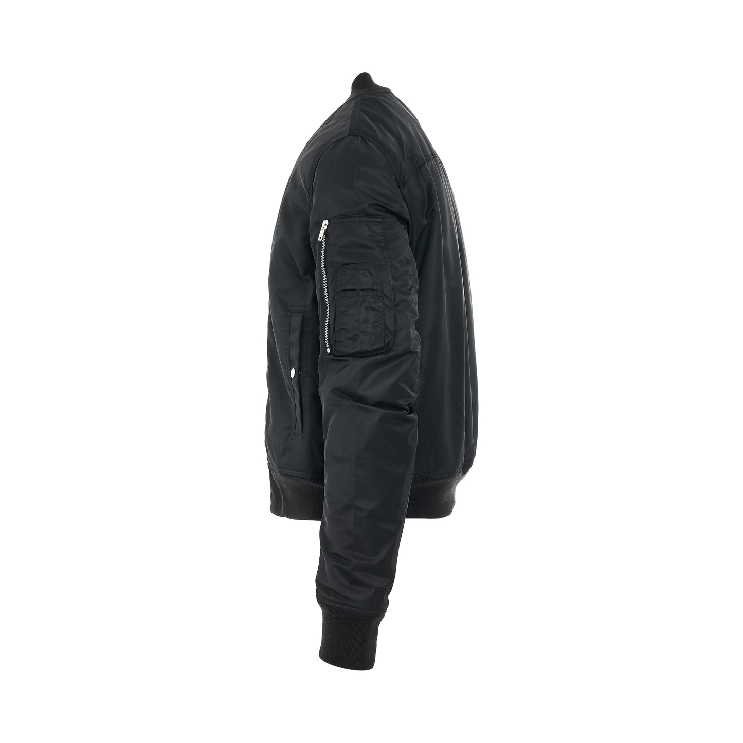 Flight Padded Bomber Jacket in Black