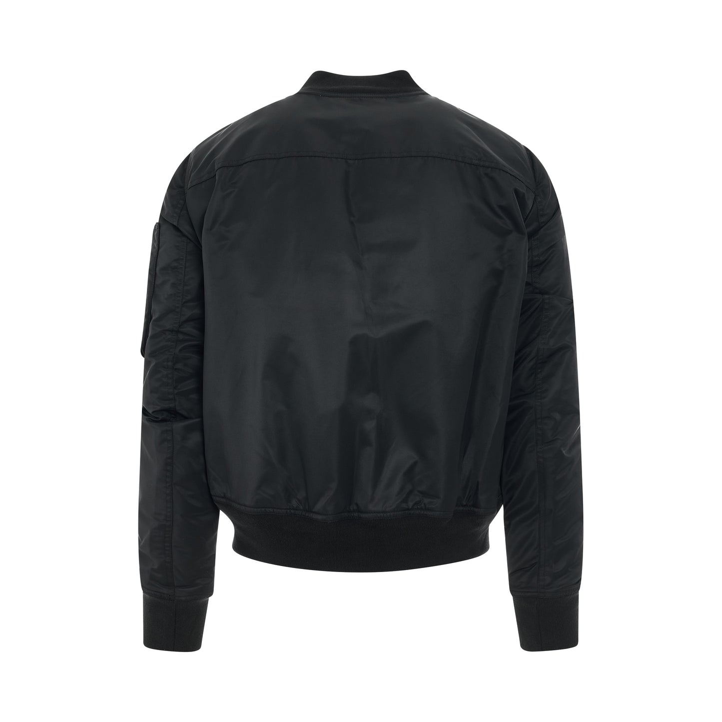 Flight Padded Bomber Jacket in Black