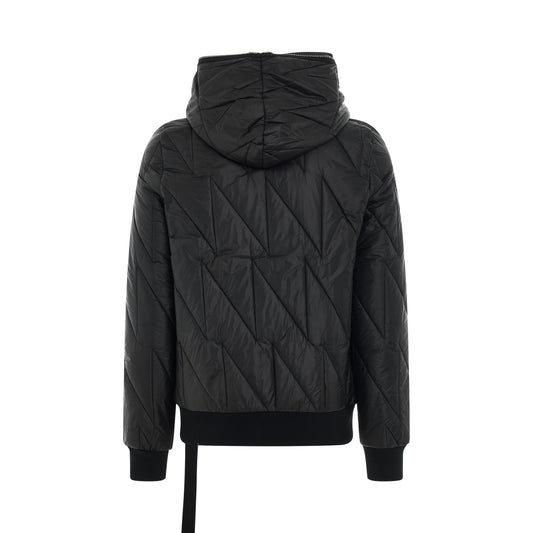 Gimp Padded Bomber Jacket in Black