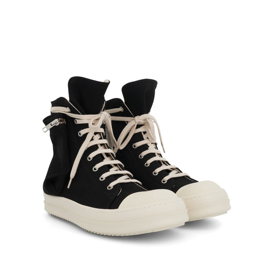 Denim Cargo Sneaker in Black/Milk