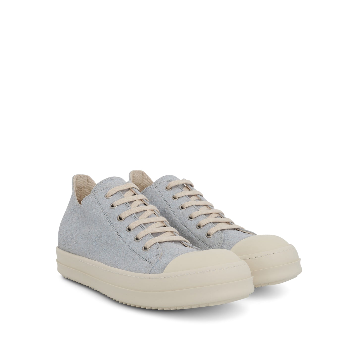 Shaggy Cotton Suede Low Sneakers in Oyster/Milk