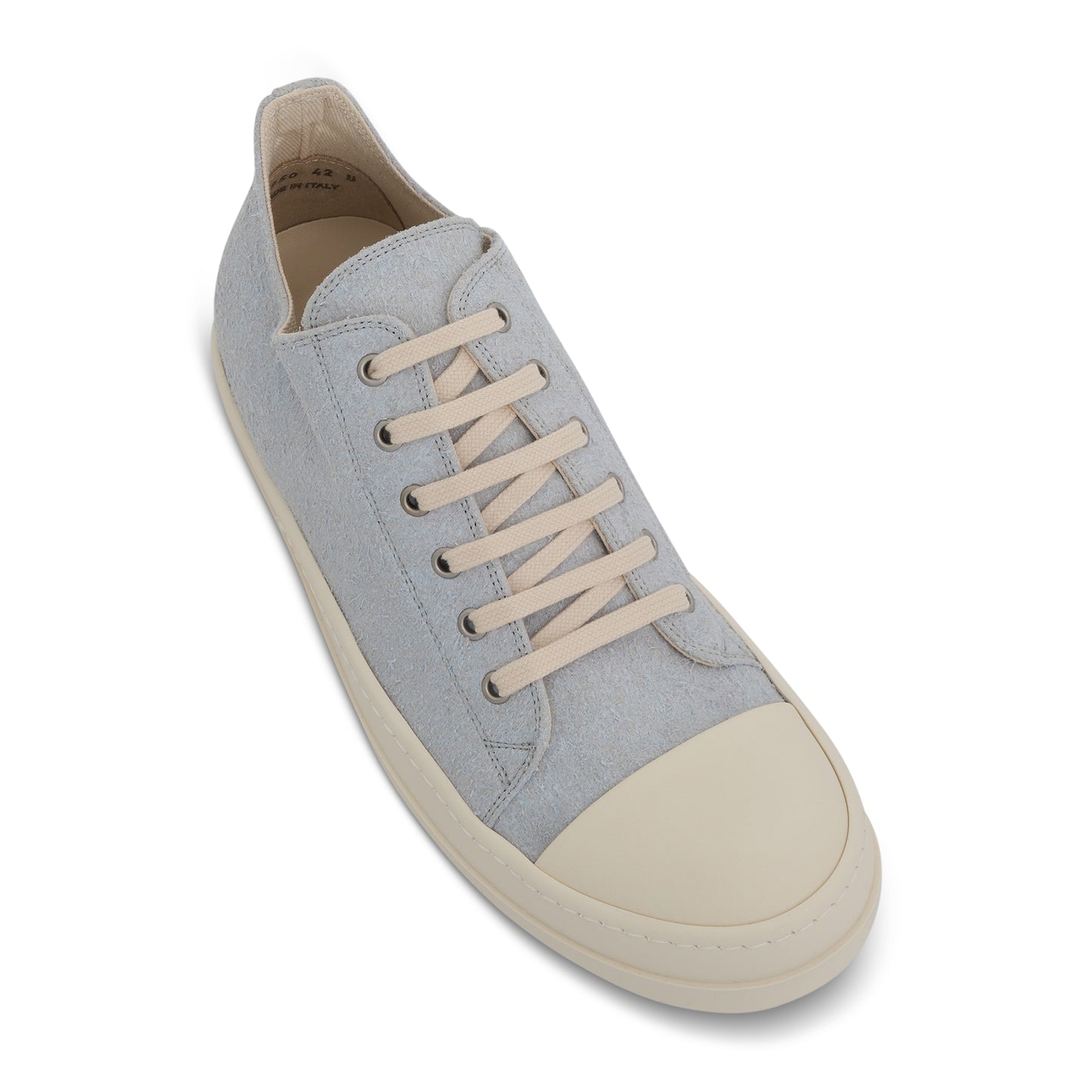 Shaggy Cotton Suede Low Sneakers in Oyster/Milk