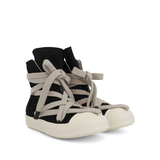 Jumbo Laces Hexa Sneaker in Black/Pearl