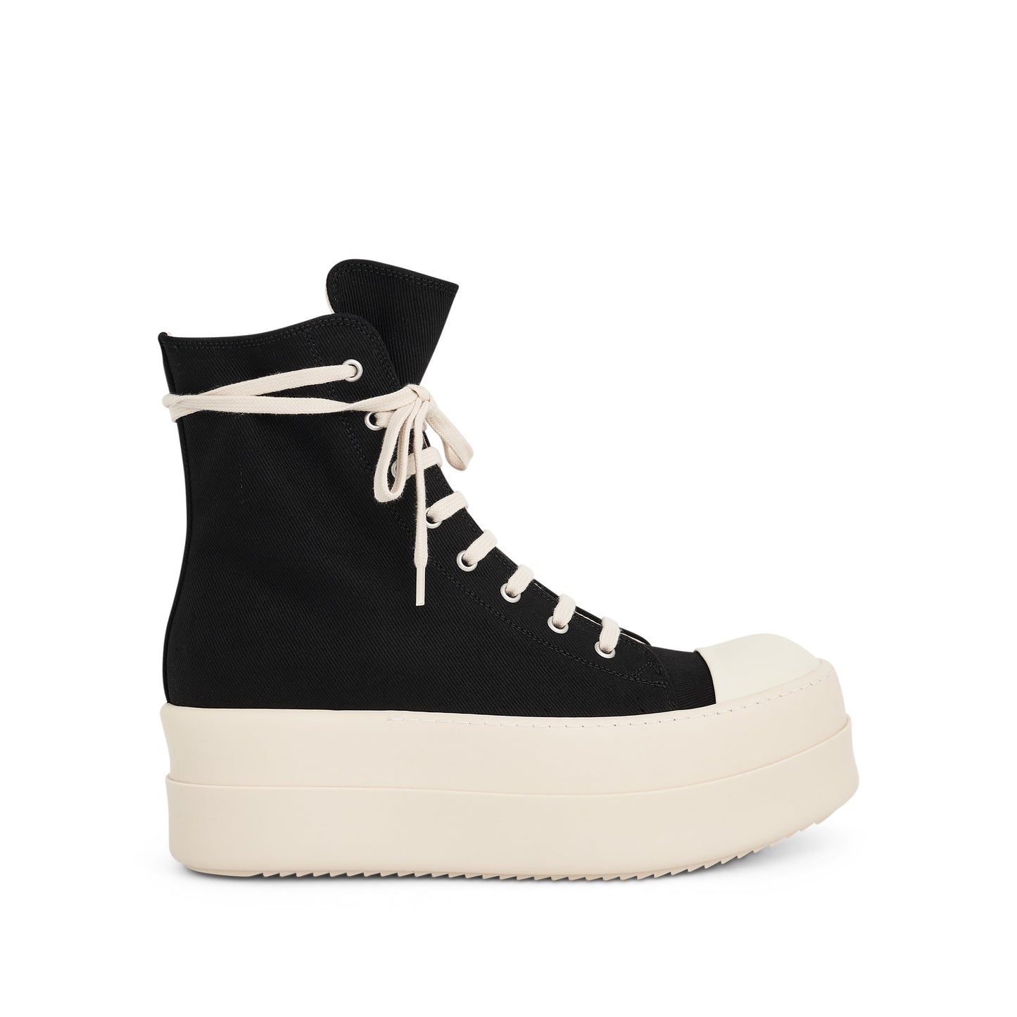 Denim Double Bumper Sneaker in Black/Milk