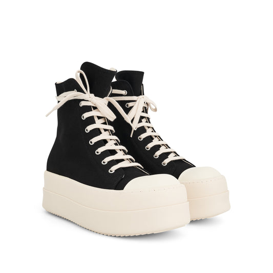 Denim Double Bumper Sneaker in Black/Milk