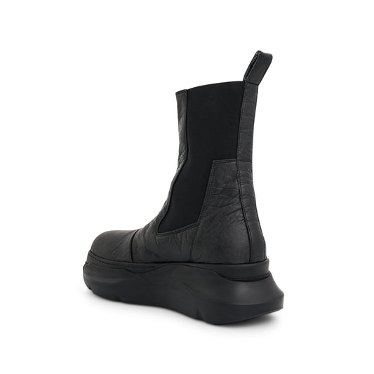 Beatle Abstract Sole Boots in Black/Black