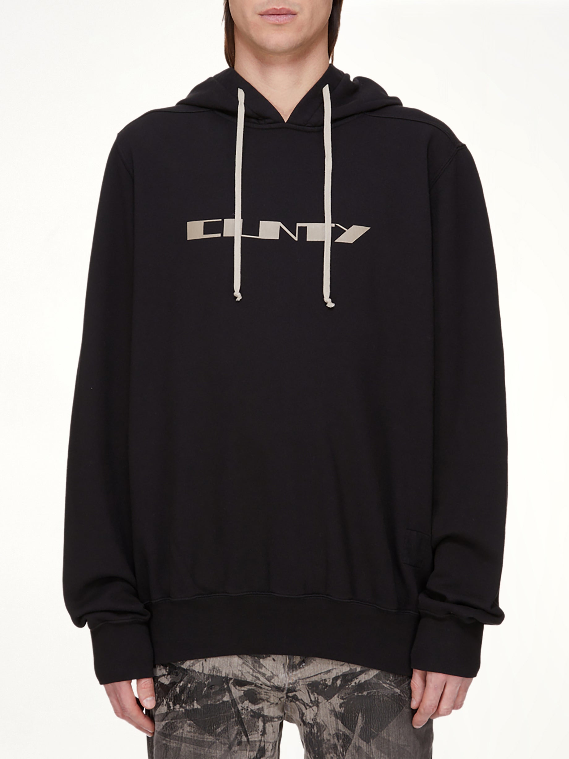 Cunty Oversize Hoodie in Black/Pearl