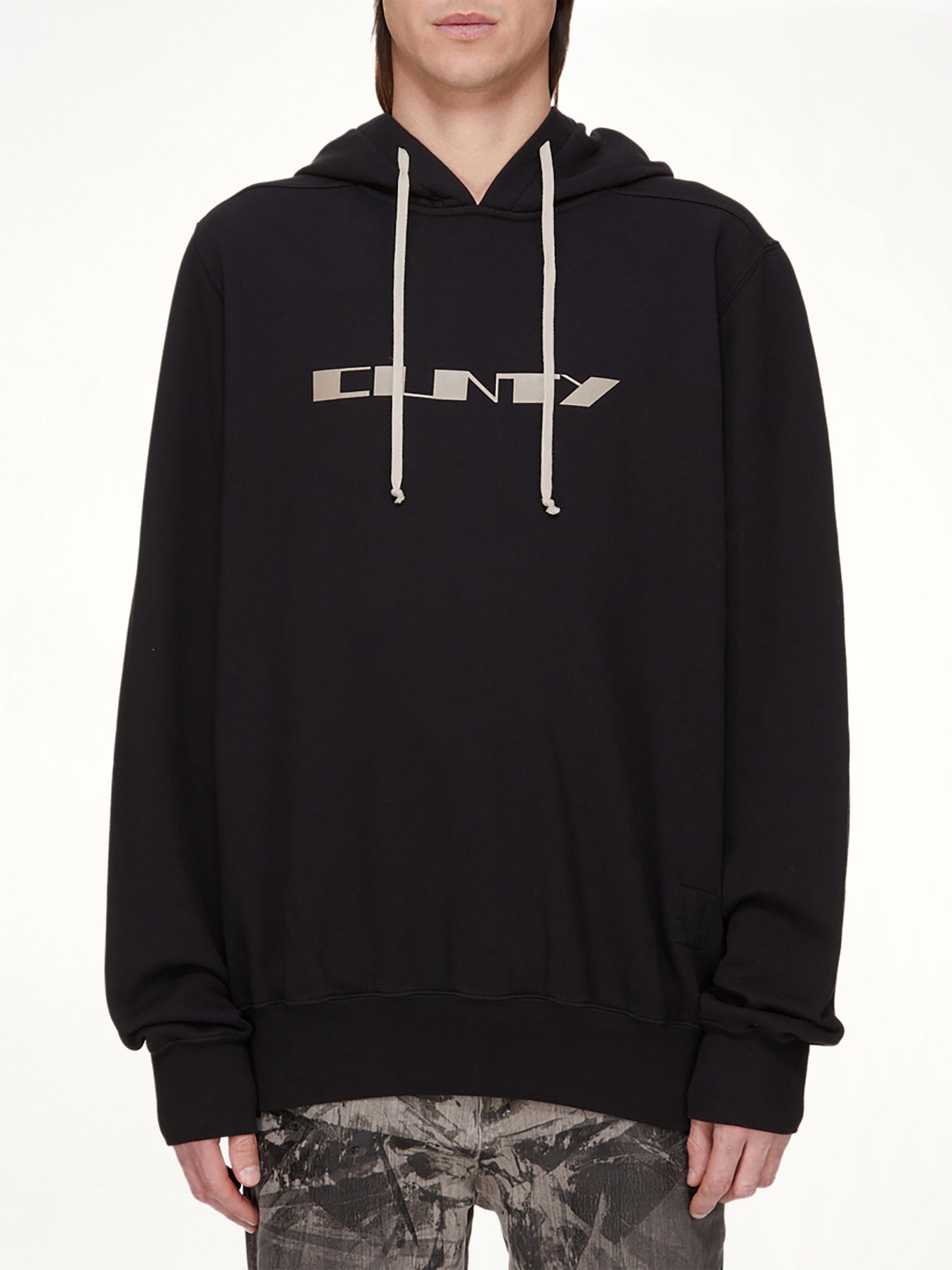 Cunty Oversize Hoodie in Black/Pearl