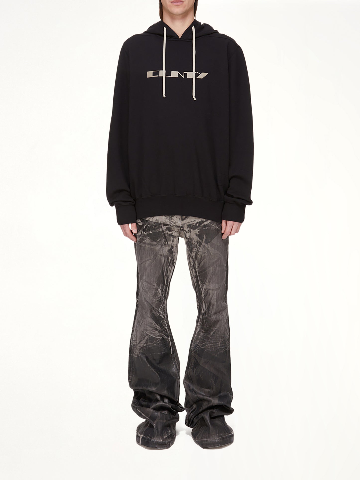 Cunty Oversize Hoodie in Black/Pearl