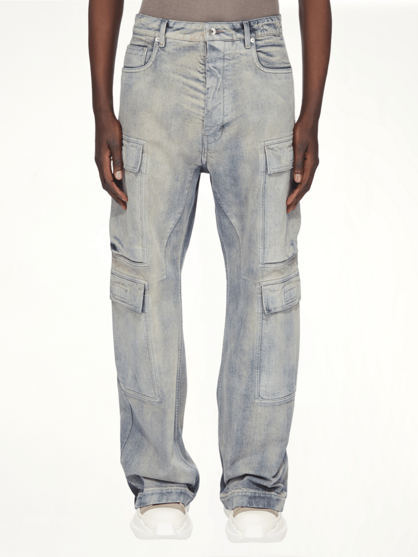 Double Cargo Jeans in Mineral Pearl