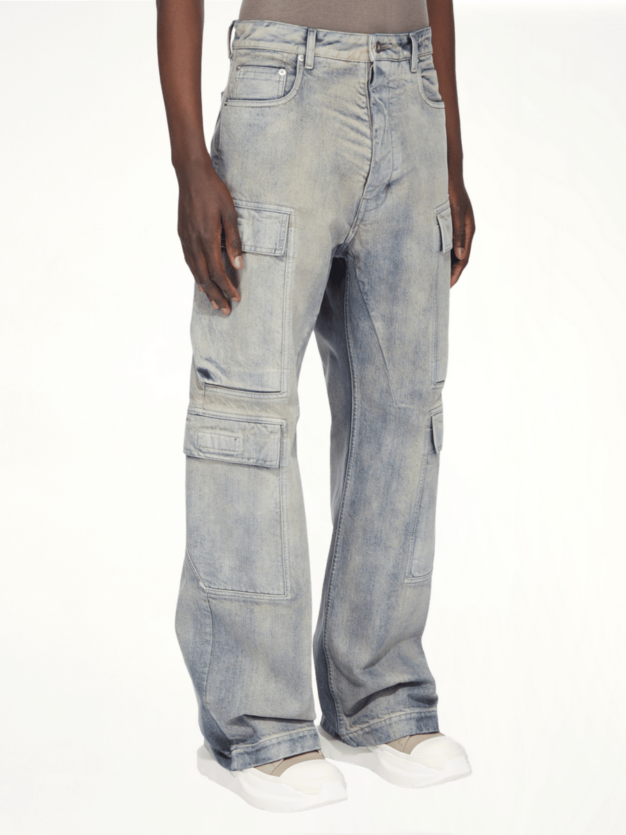 Double Cargo Jeans in Mineral Pearl