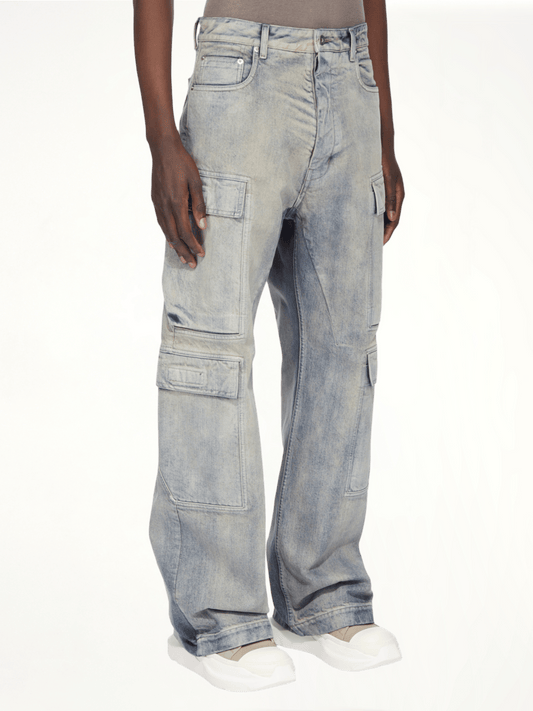 Double Cargo Jeans in Mineral Pearl