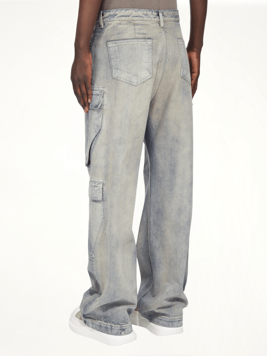 Double Cargo Jeans in Mineral Pearl