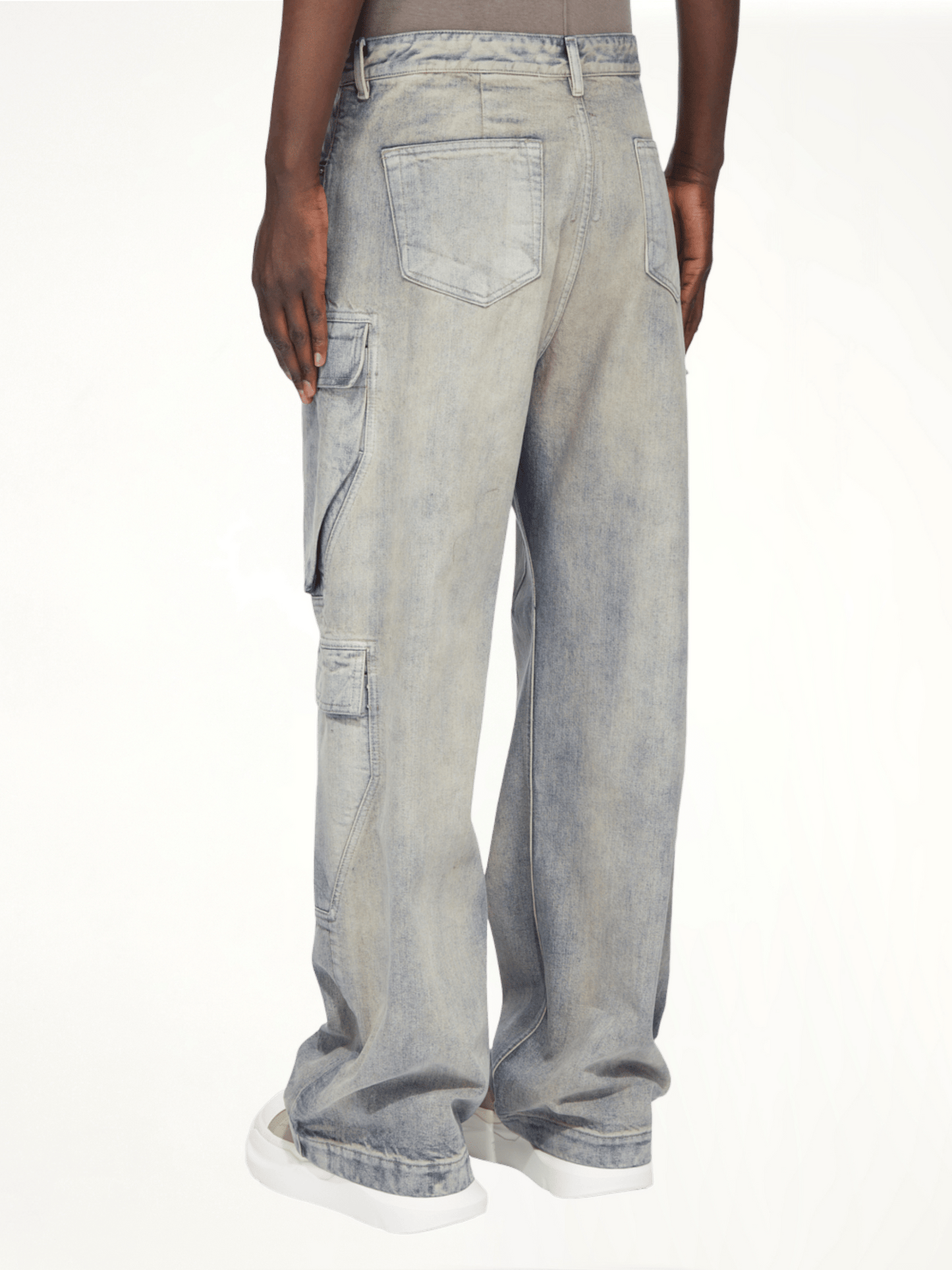 Double Cargo Jeans in Mineral Pearl