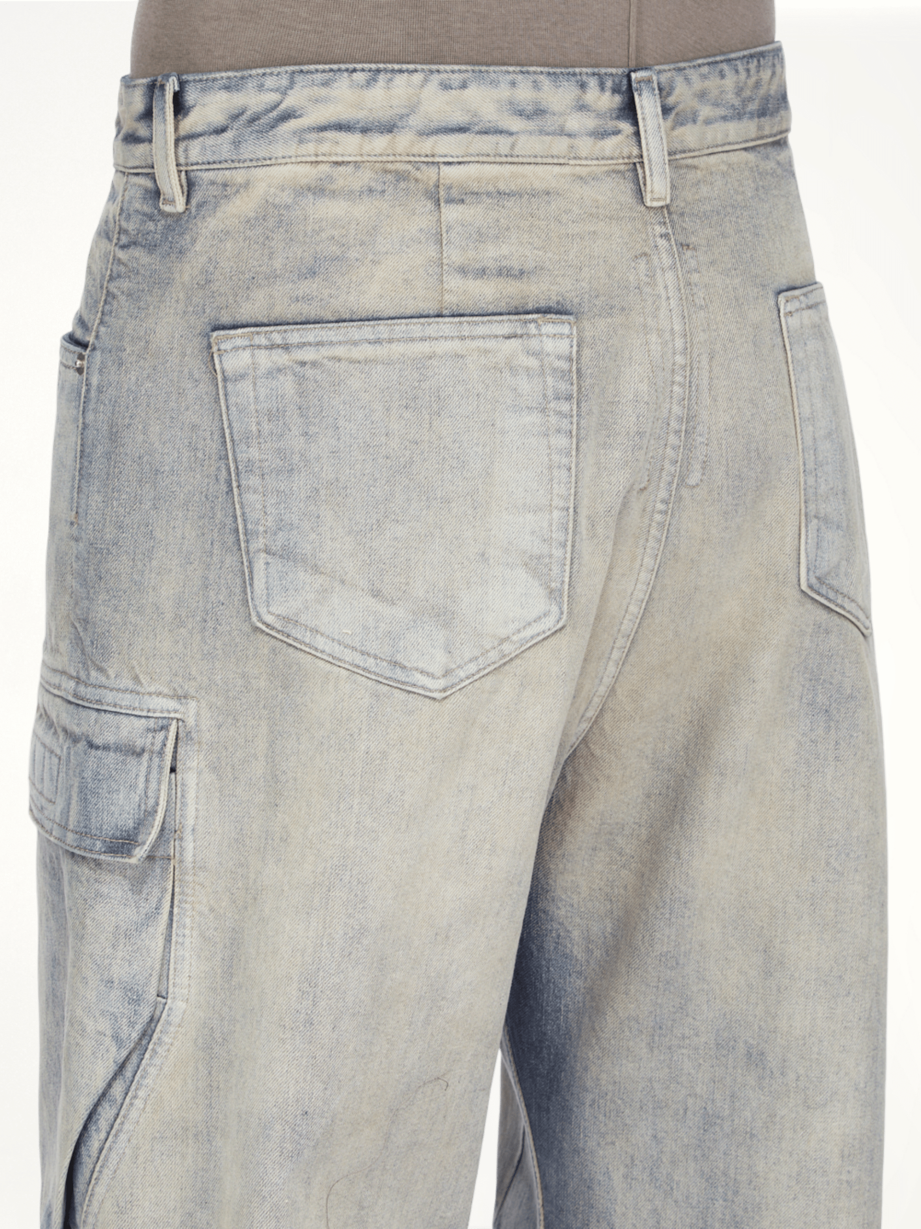 Double Cargo Jeans in Mineral Pearl