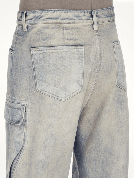 Double Cargo Jeans in Mineral Pearl