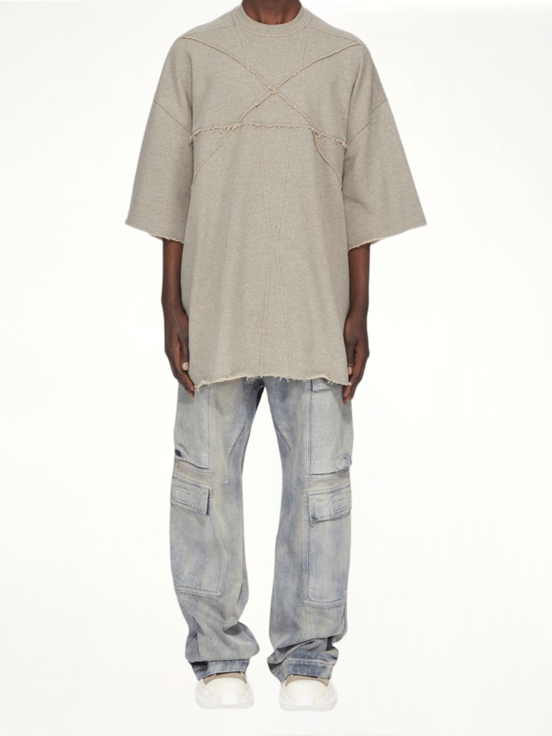 Double Cargo Jeans in Mineral Pearl