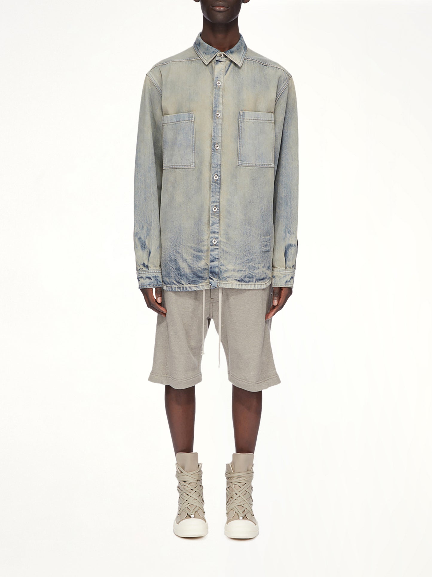 Pusher Shorts in Melange Grey