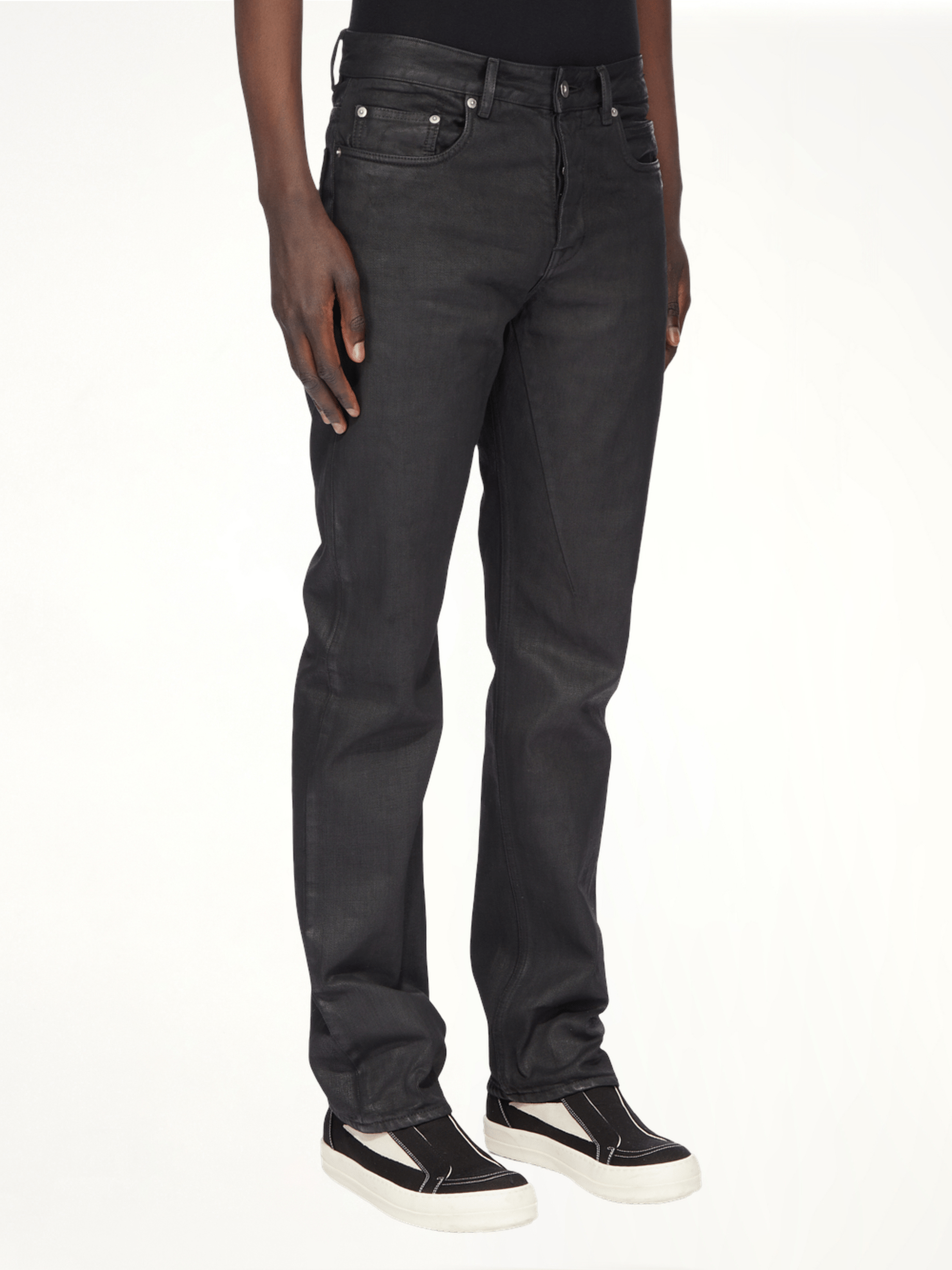Fog Cut Jeans in Black Wax