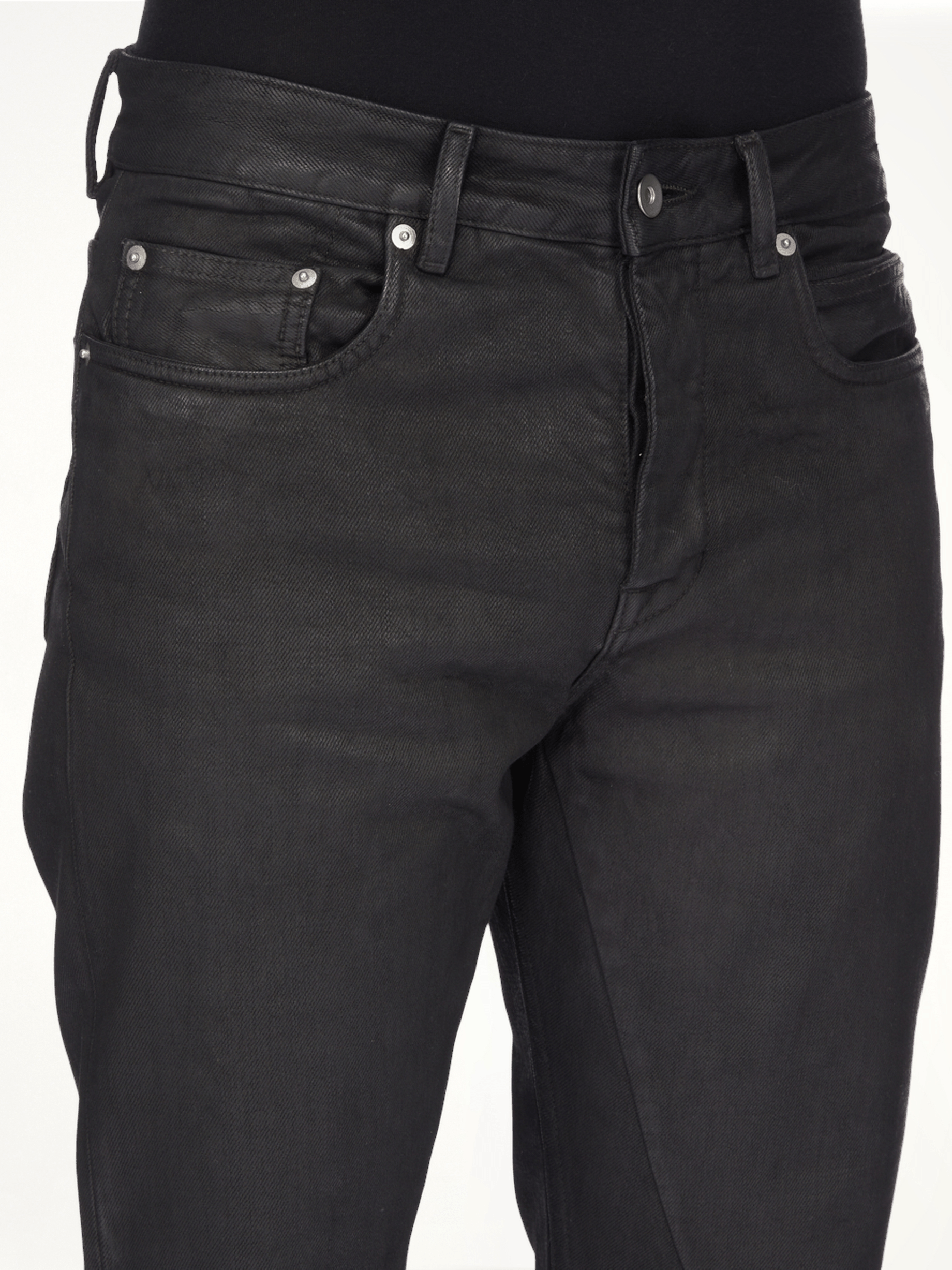 Fog Cut Jeans in Black Wax