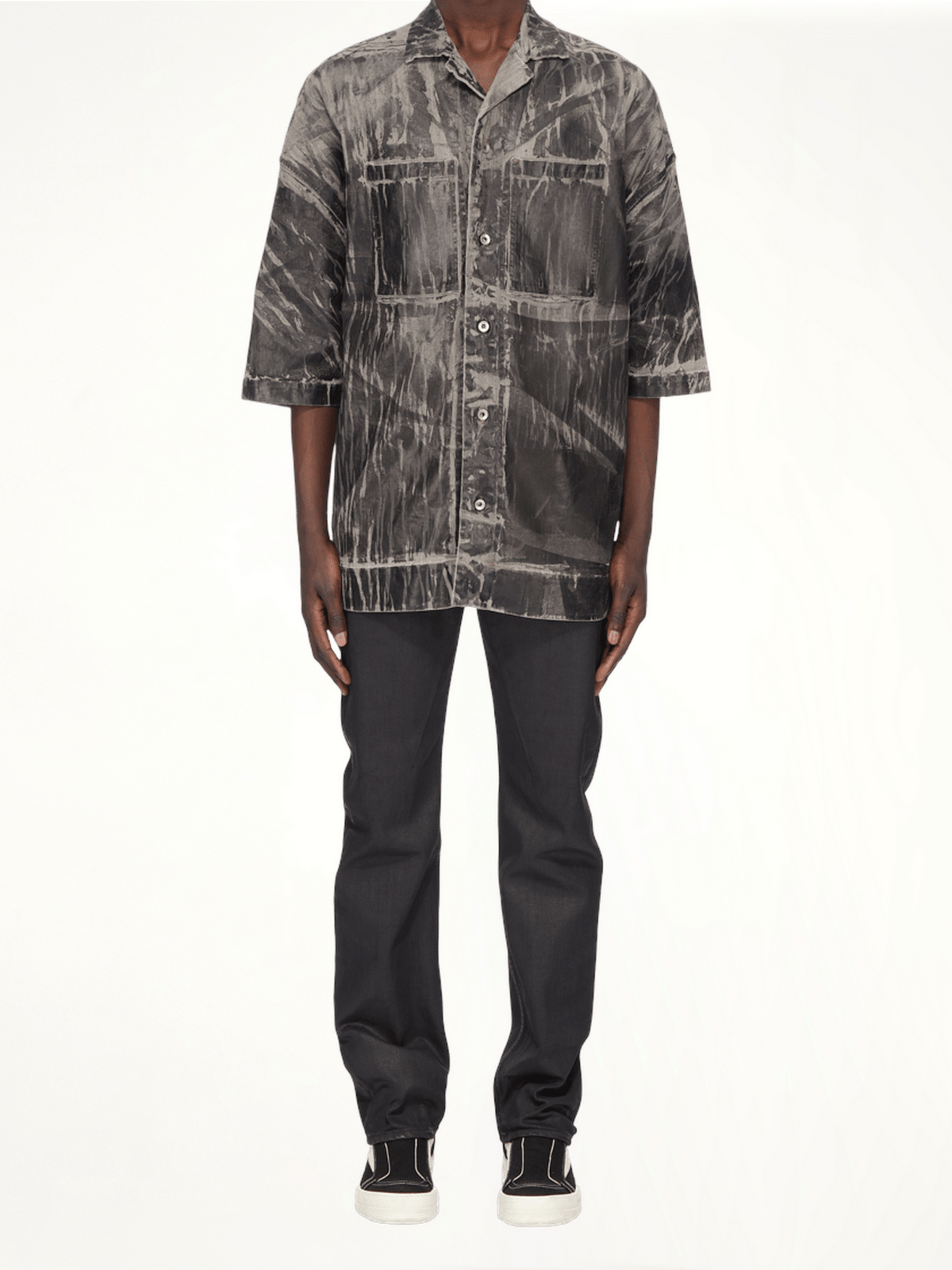 Fog Cut Jeans in Black Wax