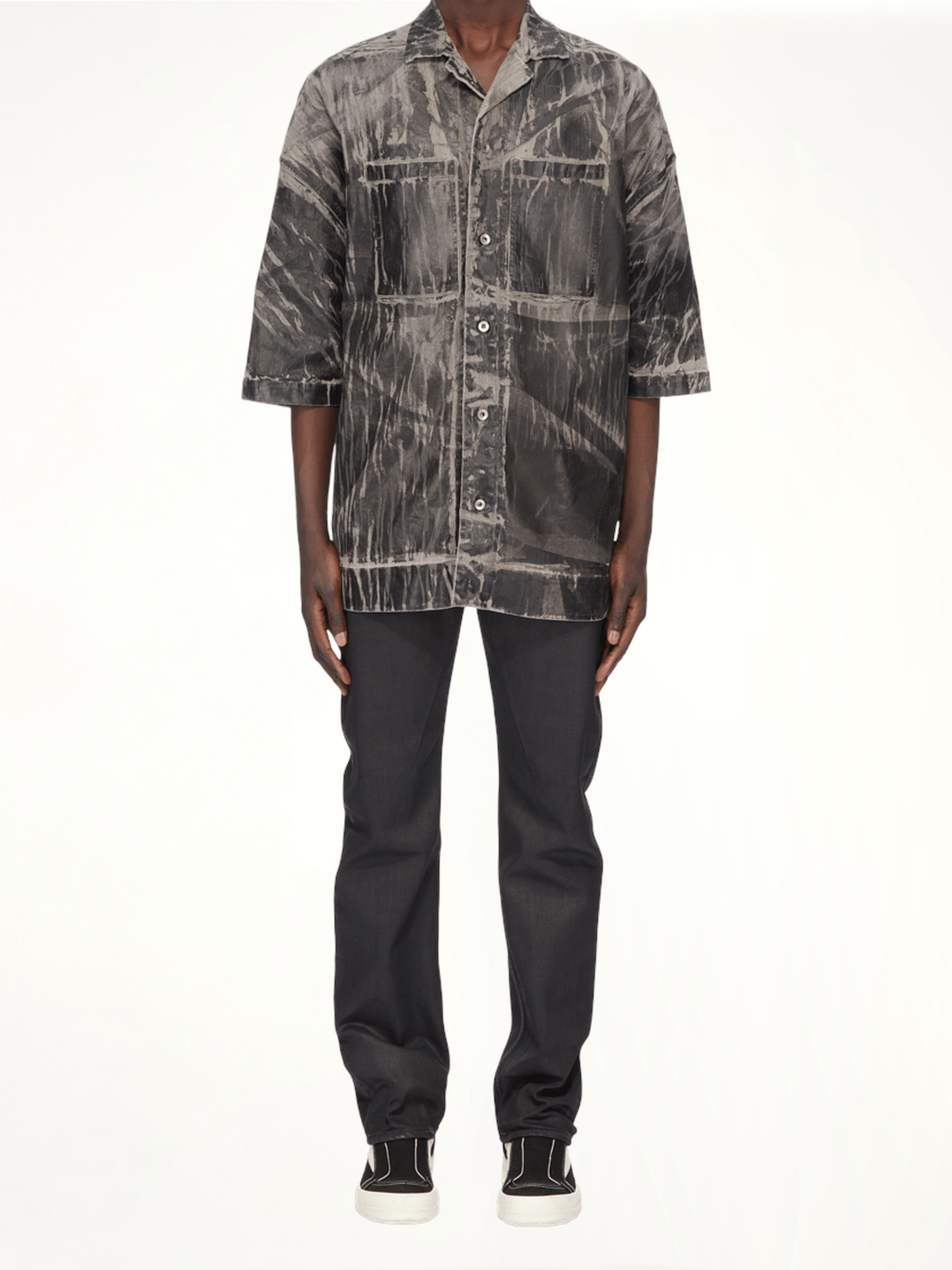 Fog Cut Jeans in Black Wax