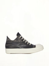 Low Sneaks in Black Washed Side View | RICK OWENS DRKSHDW