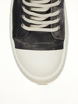 Low Sneaks in Black Washed  | RICK OWENS DRKSHDW
