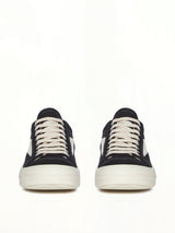 Vintage Sneaks in Black/Milk/Milk Back View | RICK OWENS DRKSHDW