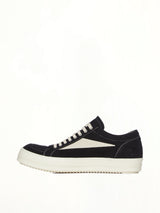 Vintage Sneaks in Black/Milk/Milk Top View | RICK OWENS DRKSHDW